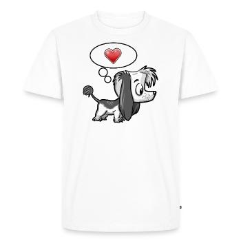 True Love - Männer Premium Bio T-Shirt - Weiß - Vorne - Nico (187cm)