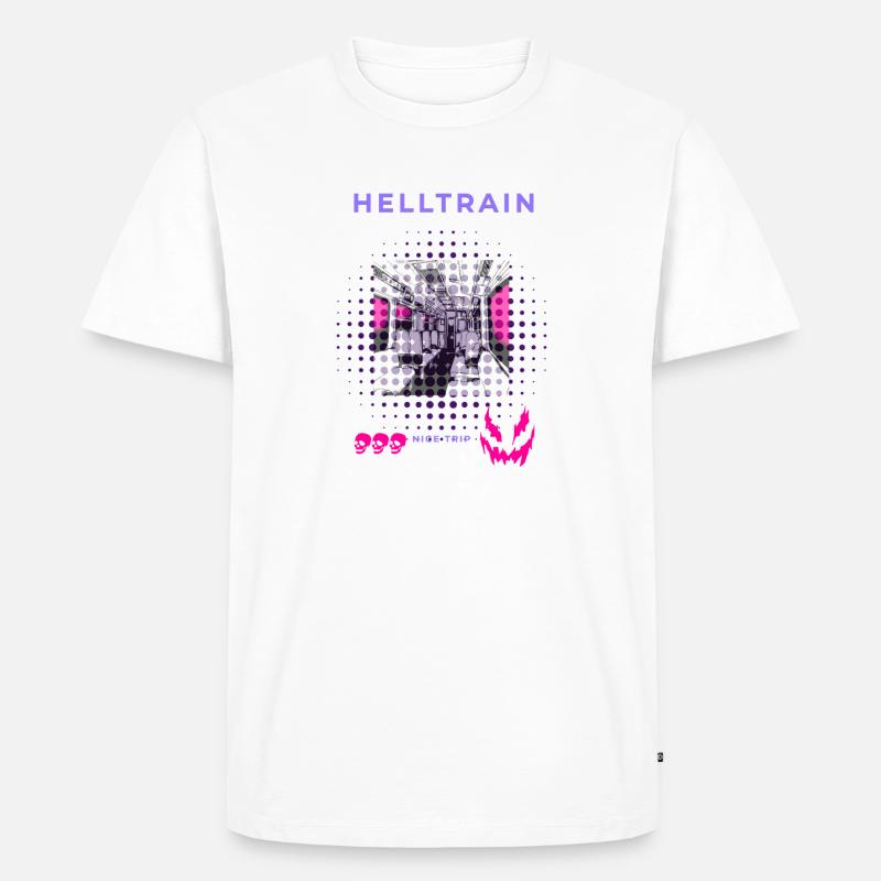 Helltrain - Männer Premium Bio T-Shirt - Weiß