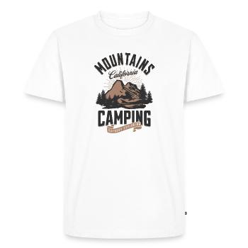 Mountains California camping outdoor exploring - Men's Premium Organic T-Shirt - white - Front - Nico (187cm)