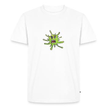 Corona ist ein Arsch. Statement gegen die Pandemie - Männer Premium Bio T-Shirt - Weiß - Vorne - Nico (187cm)