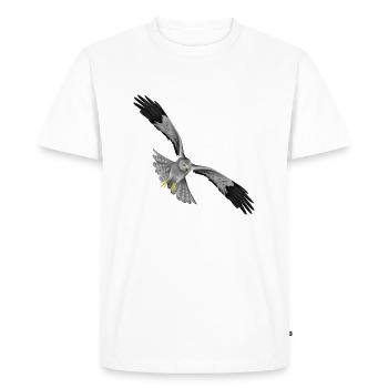 Corn Harrier Terzel Bird of Prey Bird - Men's Premium Organic T-Shirt - white - Front - Nico (187cm)