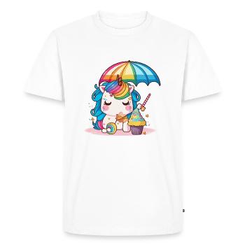 Unicorn for children A world full of fantasy - Men's Premium Organic T-Shirt - white - Front - Nico (187cm)