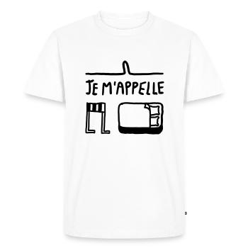 ELIE - T-shirt Premium bio Homme - blanc - Devant - Nico (187cm)