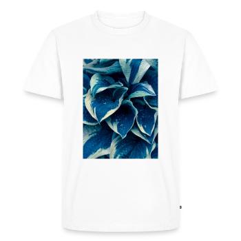variegated in blue - Men's Premium Organic T-Shirt - white - Front - Nico (187cm)