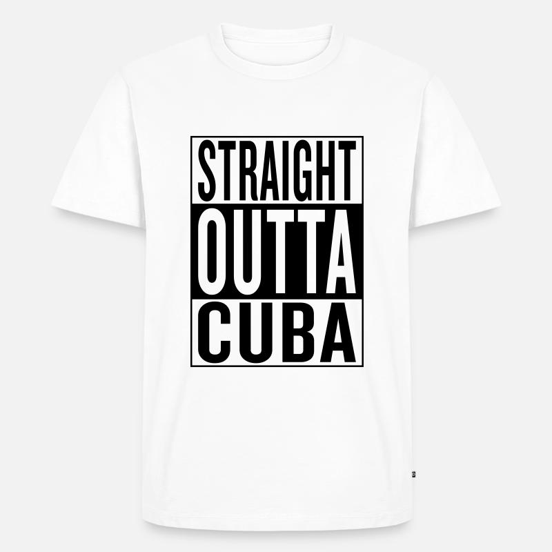 Cuba - Männer Premium Bio T-Shirt - Weiß