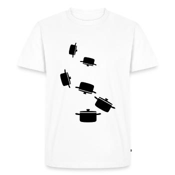 symbole de marmite - T-shirt Premium bio Homme - blanc - Devant - Nico (187cm)