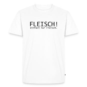 Viande ! Juste de la viande. - T-shirt Premium bio Homme - blanc - Devant - Nico (187cm)