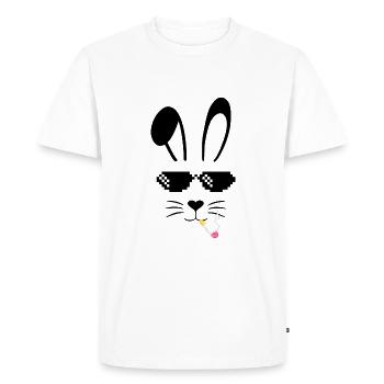 Easter with glasses - Men's Premium Organic T-Shirt - white - Front - Nico (187cm)