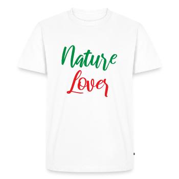 Amoureux de la nature - T-shirt Premium bio Homme - blanc - Devant - Nico (187cm)