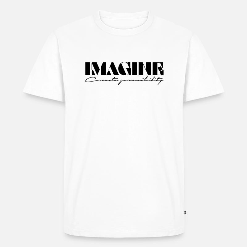 Imagine Create possibility - Männer Premium Bio T-Shirt - Weiß