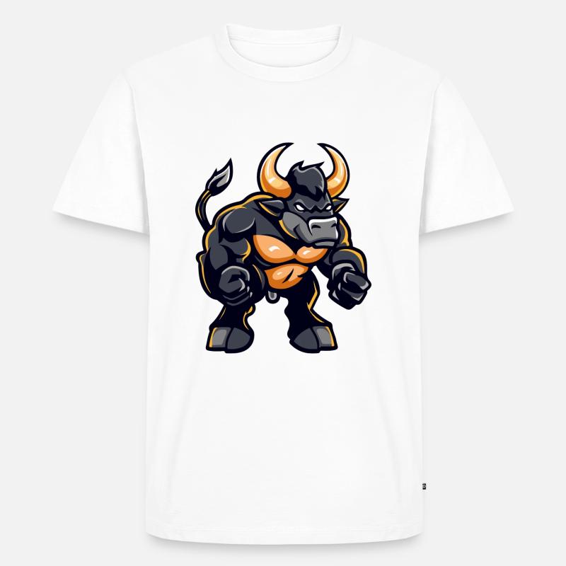 Taurus Comic - Men's Premium Organic T-Shirt - white