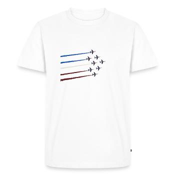 patrouille de france - T-shirt Premium bio Homme - blanc - Devant - Nico (187cm)