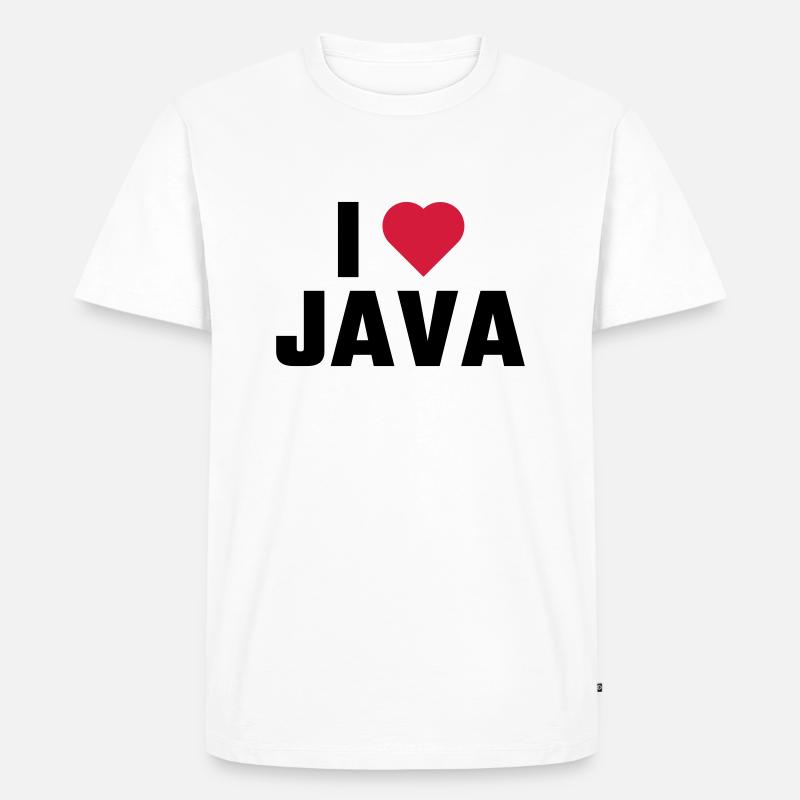Adoro JAVA - Maglietta ecologica premium da uomo - bianco