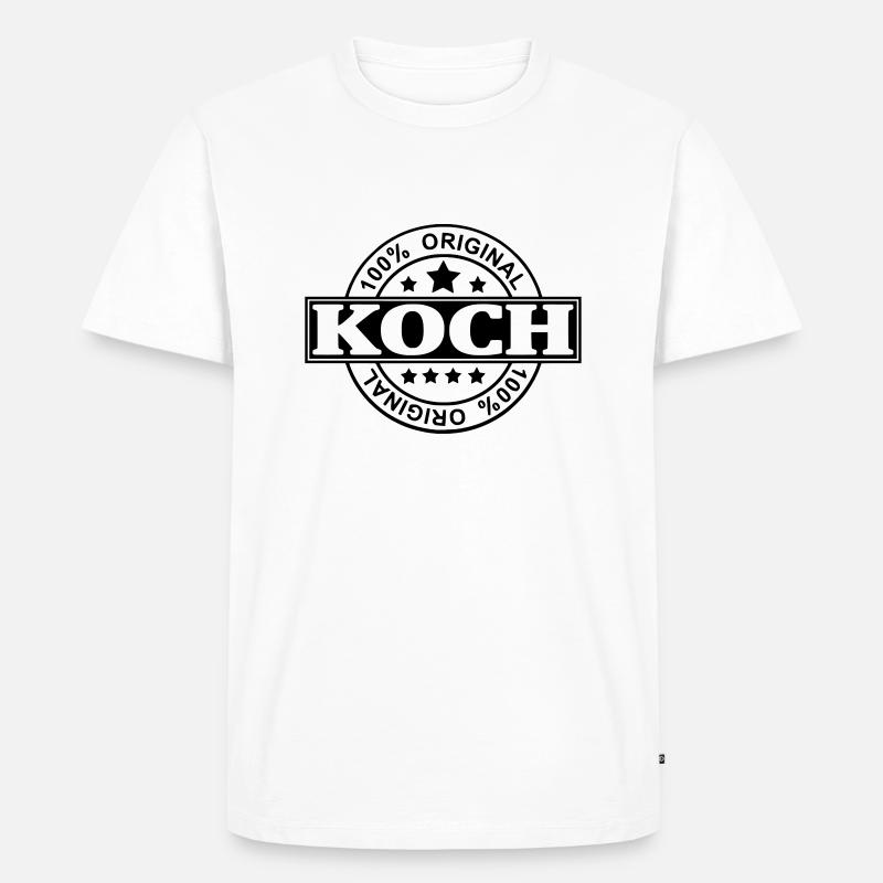 Koch - Männer Premium Bio T-Shirt - Weiß