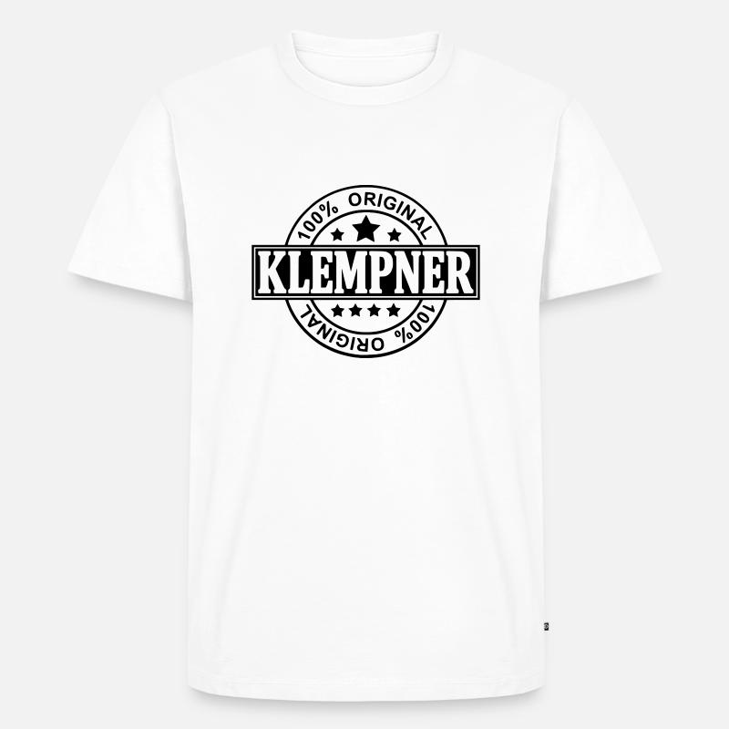 Klempner - Männer Premium Bio T-Shirt - Weiß