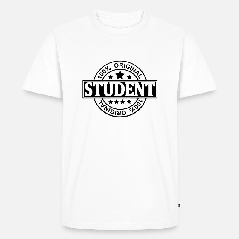 Student - Männer Premium Bio T-Shirt - Weiß