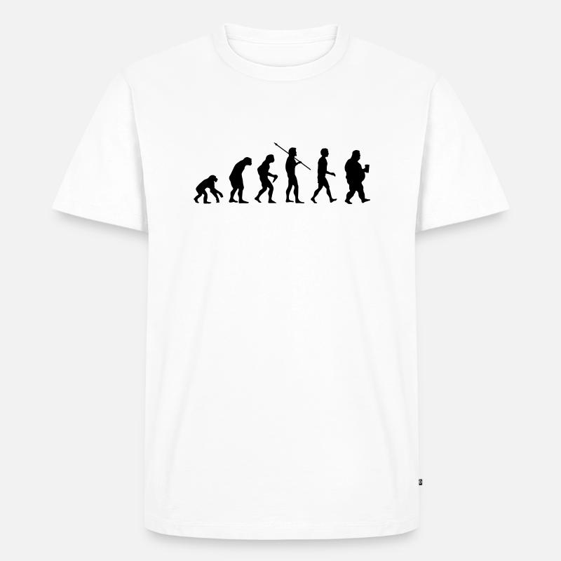 Funny evolution - Männer Premium Bio T-Shirt - Weiß