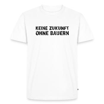 No future without farmers - Men's Premium Organic T-Shirt - white - Front - Nico (187cm)