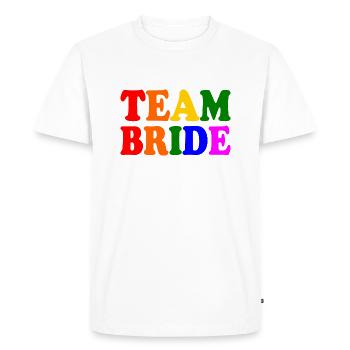 Team bride - T-shirt Premium bio Homme - blanc - Devant - Nico (187cm)