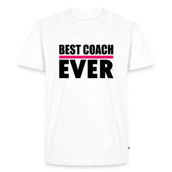 Best coach ever - T-shirt Premium bio Homme - blanc - Devant - Nico (187cm)