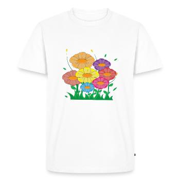 prairie fleur - T-shirt Premium bio Homme - blanc - Devant - Nico (187cm)