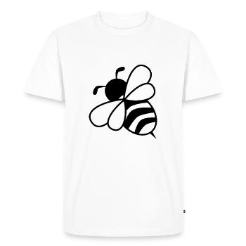 bee - Men's Premium Organic T-Shirt - white - Front - Nico (187cm)