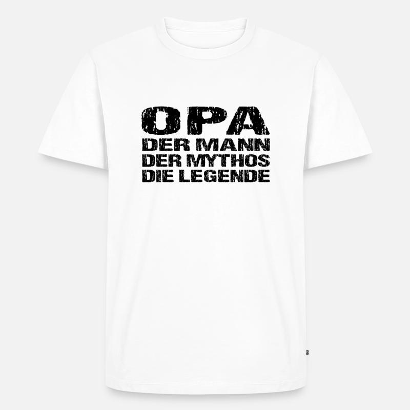 Opa - Männer Premium Bio T-Shirt - Weiß