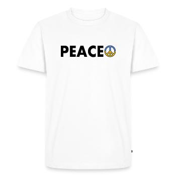 Peace - T-shirt Premium bio Homme - blanc - Devant - Nico (187cm)