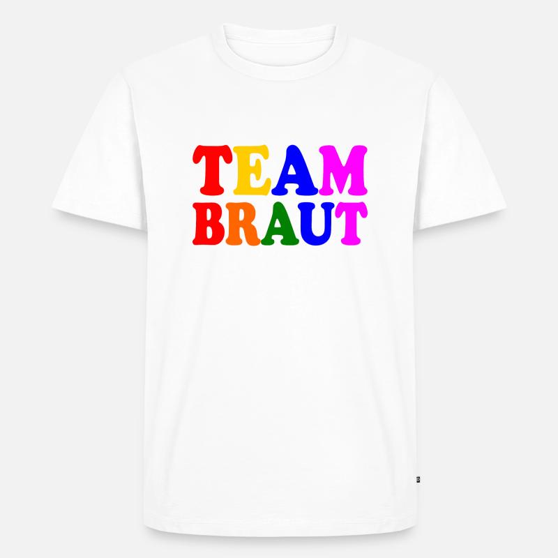 Team braut - Männer Premium Bio T-Shirt - Weiß