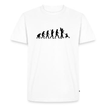 evolution daddy 2 enfants - T-shirt Premium bio Homme - blanc - Devant - Nico (187cm)
