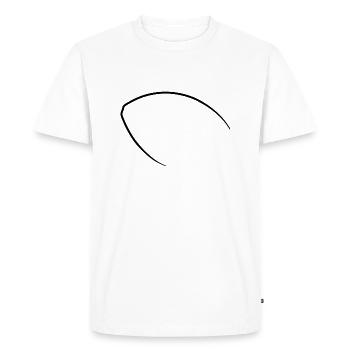Silhouette de football américain - T-shirt Premium bio Homme - blanc - Devant - Nico (187cm)