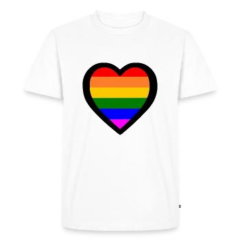 Lgbt - T-shirt Premium bio Homme - blanc - Devant - Nico (187cm)