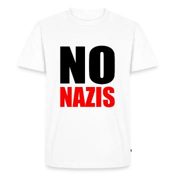 No nazis - Men's Premium Organic T-Shirt - white - Front - Nico (187cm)