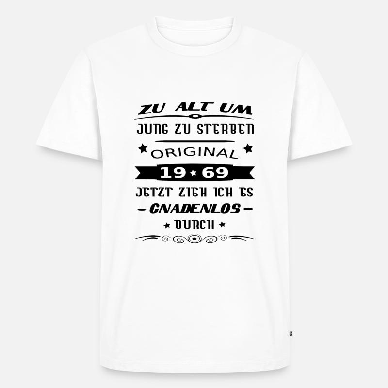 Original 1969 - Männer Premium Bio T-Shirt - Weiß
