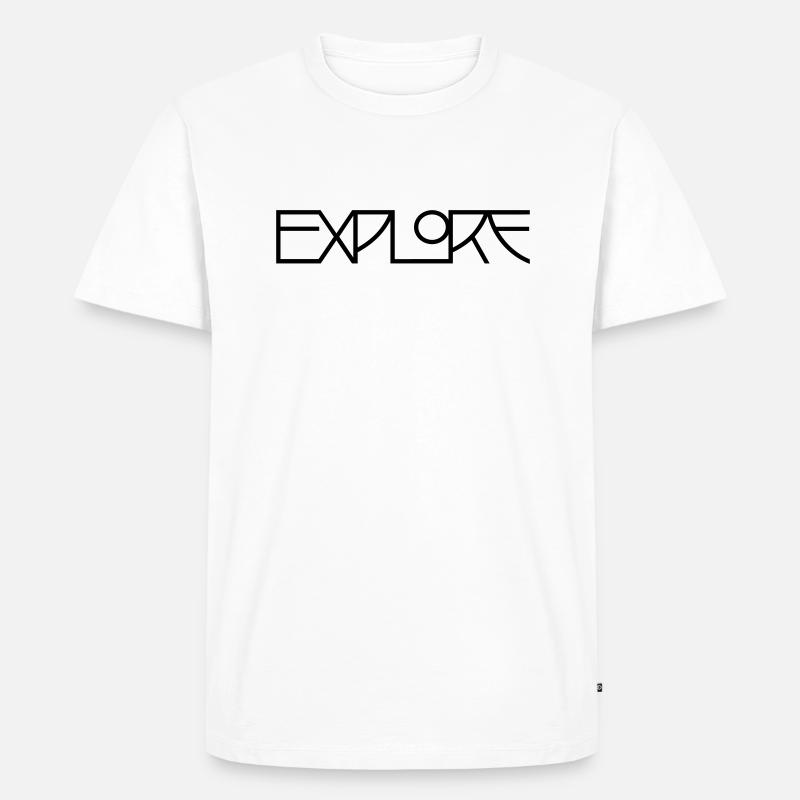 explore - Männer Premium Bio T-Shirt - Weiß