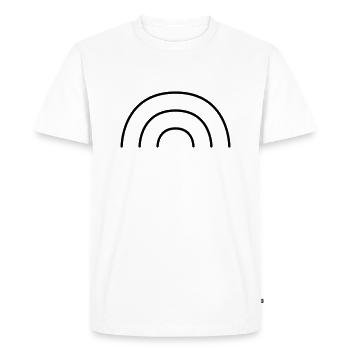 arc-en-ciel abstrait - T-shirt Premium bio Homme - blanc - Devant - Nico (187cm)