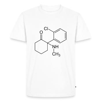 ketamine - Men's Premium Organic T-Shirt - white - Front - Nico (187cm)
