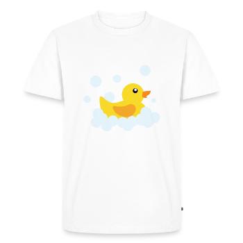 Bath duck yellow duck rubber duck rubber duck bathing - Men's Premium Organic T-Shirt - white - Front - Nico (187cm)