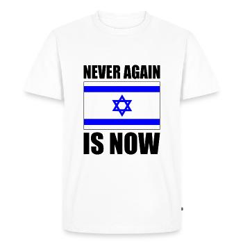 Never again is now - T-shirt Premium bio Homme - blanc - Devant - Nico (187cm)