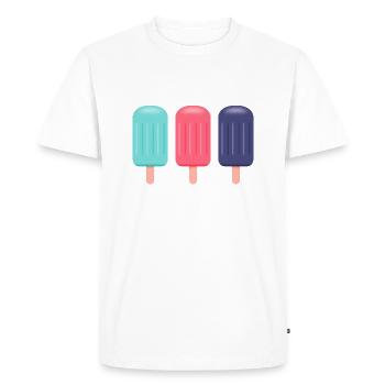 Popsicles - Men's Premium Organic T-Shirt - white - Front - Nico (187cm)