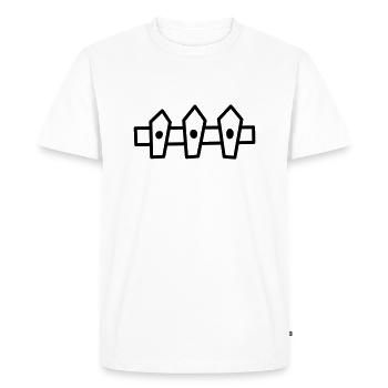 Clôture ou clôture de jardin - T-shirt Premium bio Homme - blanc - Devant - Nico (187cm)