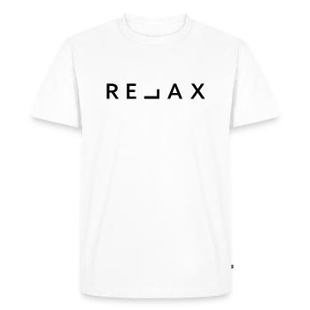 Relax - Men's Premium Organic T-Shirt - white - Front - Nico (187cm)