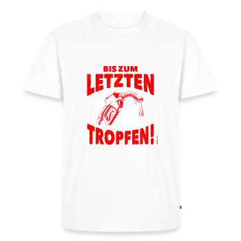 To the last drop - red - Men's Premium Organic T-Shirt - white - Front - Nico (187cm)