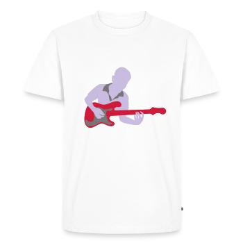guitariste - T-shirt Premium bio Homme - blanc - Devant - Nico (187cm)