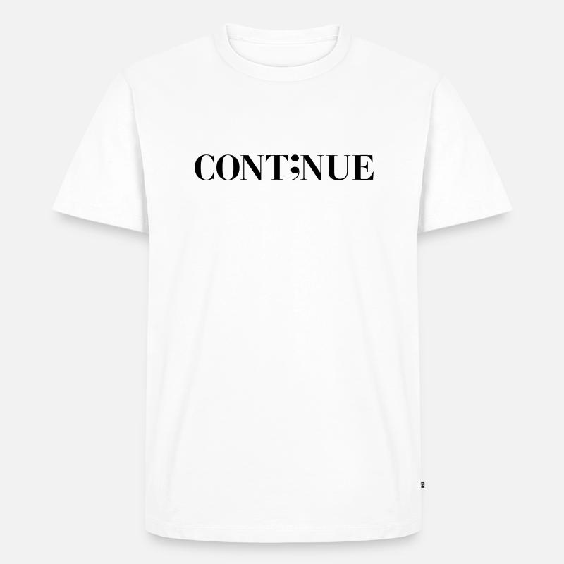 Continue black - Men's Premium Organic T-Shirt - white