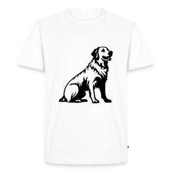 Chien Golden Retriever - T-shirt Premium bio Homme - blanc - Devant - Nico (187cm)