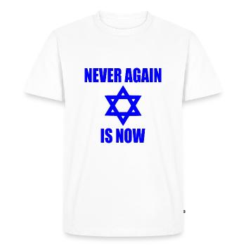 Never again is now - T-shirt Premium bio Homme - blanc - Devant - Nico (187cm)