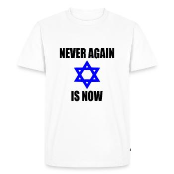Never again is now - T-shirt Premium bio Homme - blanc - Devant - Nico (187cm)