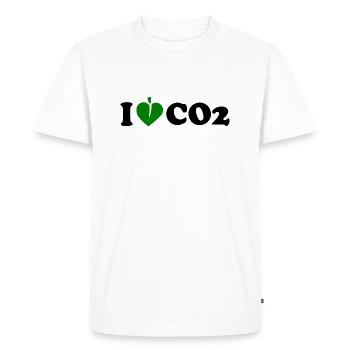 I love co2 - T-shirt Premium bio Homme - blanc - Devant - Nico (187cm)