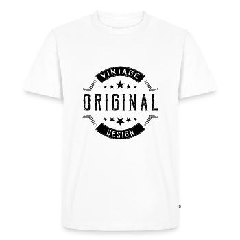 vintage original design - Men's Premium Organic T-Shirt - white - Front - Nico (187cm)